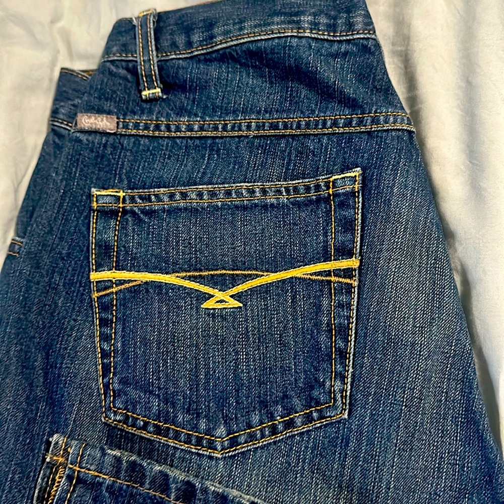 Like new!!!! Cruel girl slim dark cowboy cut jeans!